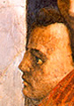 Détail de la résurrection de Théophile par Masaccio